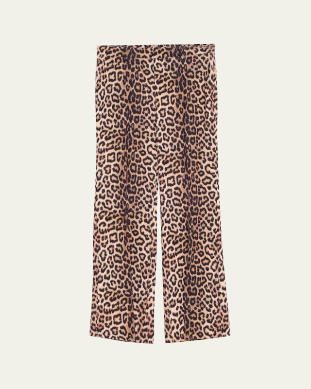 Remi Leopard Slim Bootcut Pants